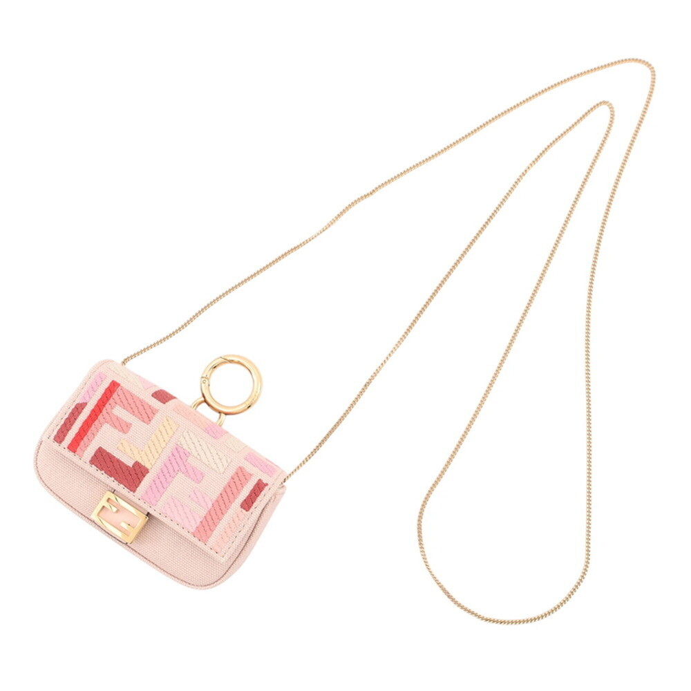 FENDI Pink Canvas Bag Charm